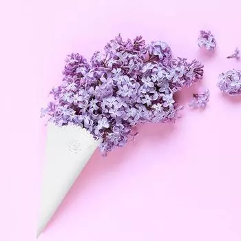 50 шт. полых конусов с принтом для свадьбы, белые бумажные конусы для вечеринки, лепестки, маленькие букеты, белые бумажные конусы для конфетного стола 50pcs белый