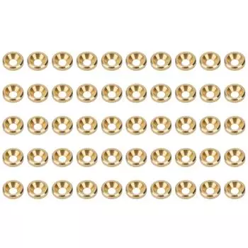 50 шт. потайная шайба с ЧПУ из чистой меди с плоской головкой, промышленные принадлежности M6