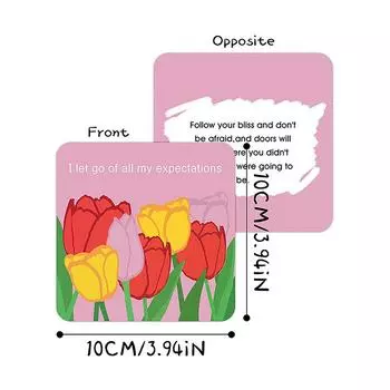 50 шт. Позитивная терапия-карточки по уходу за собой Подарочные мотивирующие цитаты Медитационные карточки разноцветный