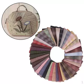 50 шт. предварительно вырезанные квадраты ткани для квилтинга в клетку снежинка для шитья своими руками