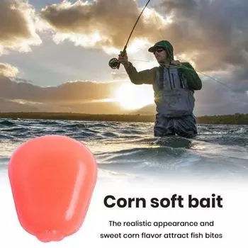 50 шт., приманки для ловли карпа, мягкие искусственные приманки, яркие цвета, экологически чистые, без запаха, приманки для ловли карпа, кукурузные приманки для рыбалки розовый