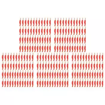 50 шт. приманки для рыбалки в соленой воде 3,5 см, мягкие светящиеся приманки в виде креветок (красный)