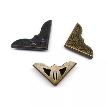 50 шт. прочные уголки для книг треугольные папки декор античная бронза защитные уголки для книг style 3