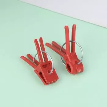 50 шт. прочных пластиковых зажимов для прививки, зажимы для поддержки садовых растений, круглые красные зажимы для садоводства, овощей, цветов, кустарников