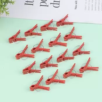 50 шт. прочных пластиковых зажимов для прививки, зажимы для поддержки садовых растений, круглые красные зажимы для садоводства, овощей, цветов, кустарников