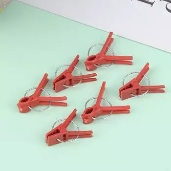 50 шт. прочных пластиковых зажимов для прививки, зажимы для поддержки садовых растений, круглые красные зажимы для садоводства, овощей, цветов, кустарников