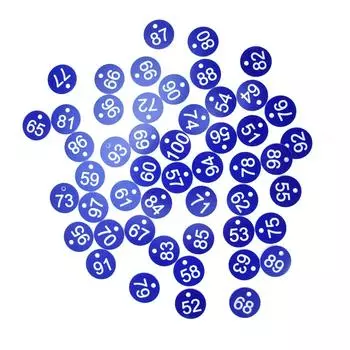 50 шт. пронумерованных этикеток для сельскохозяйственных животных, пчеловодства, разведения, принадлежностей51-100 синий