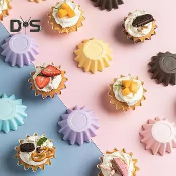 50 шт. противоскользящая чашка для кексов, однотонная бумага, безопасная для микроволновой печи, вкладыш для кексов, кухонные принадлежности розовый