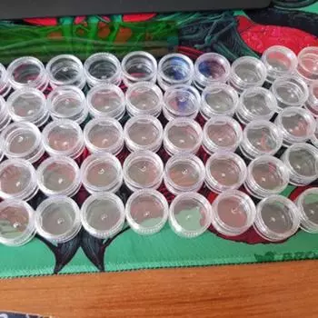 50 шт. прозрачная банка для крема мини-косметические флаконы контейнеры прозрачный горшок для ногтей