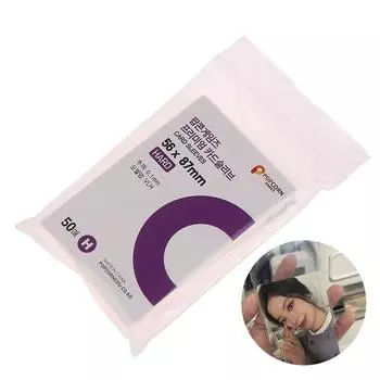 50 шт., прозрачная голографическая защитная пленка с наконечником, переплет для альбома, защитная пленка для маленьких карточек 58 * 89mm