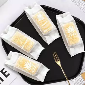 50 шт. Прозрачная машина для упаковки замороженных карамельных брауни, ананасовых нуг, печенья, конфет, кондитерских мешков other