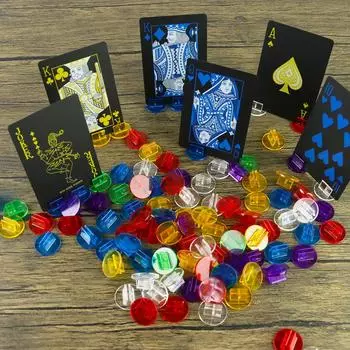 50 шт. Прозрачная пластиковая подставка для 2 мм бумажных карточек, настольных игр, держатель для игровых карт 50pcs красный