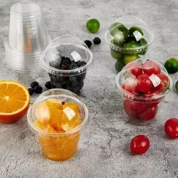 50 шт. прозрачные крышки для мороженого, многофункциональные крышки для десертов, контейнеры для йогурта, бизнес 250ML