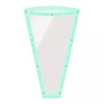 50 шт. Прозрачные пакеты для упаковки цветов Сладкое сердце Цветочные Розовые Подарочные пакеты Декор для комнаты светло-зеленый