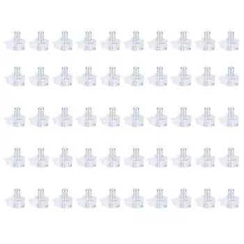 50 шт. Прозрачные полкодержатели Полочные штифты Кронштейн Зажимы для шкафа Держатель Мебельная фурнитура