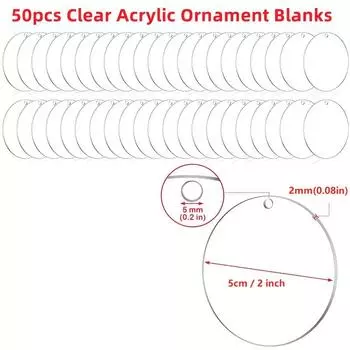 50 шт. прозрачных акриловых подвесных украшений в стиле ар-деко, пустые декоративные бирки для ручной росписи, сувениры на День святого Валентина, без перьев,