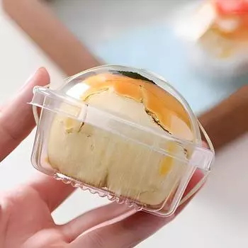 50 шт. прозрачных пластиковых коробок для макарон с крышками, трюфелями, печеньем или небольшими кондитерскими изделиями, упаковочными коробками для десертов, прозрачный контейнер для выпечки тортов 7x7x5cm