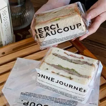 50 шт. прозрачный мешок для домашних животных, домашний сэндвич, хлеб, тост, гамбургские пакеты для упаковки еды для вечеринок E