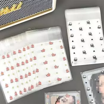 50 шт. Прозрачный самоклеящийся пакет с милым питомцем Idol 3-дюймовая фотокарточка DIY Декор Упаковка Карманный подарочный пакет Kawaii