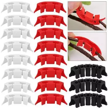 50 шт. пряжка для сгибания растений, зажимы для фиксации томатов, садовые растения, стебли, виноградные лозы, низкий уровень стресса, держатель для обвязки, наборы для роста 50pcs чёрный