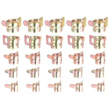 50 шт. пружинный зажим для крепления топливной трубы водопроводного шланга 65Mn пружинная сталь