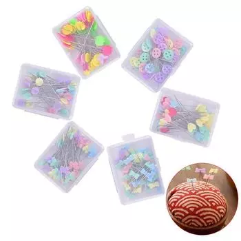 50 шт. пуговицы для пэчворка, иглы для шитья цветов, позиционирующие иглы