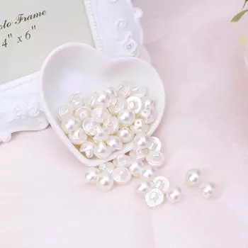 50 шт. пуговицы из искусственного жемчуга подходят для шитья скрапбукинга для швейных ремесел 10/11,5 мм 10mm