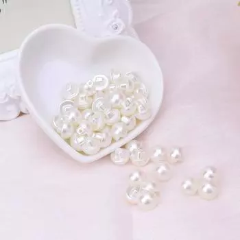 50 шт. пуговицы из искусственного жемчуга подходят для шитья скрапбукинга для швейных ремесел 10/11,5 мм 100