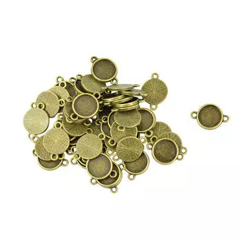 50 шт. пустая основа для установки безеля для ювелирных изделий из кабошона DIY Шарм Разъем 12 мм 10mm