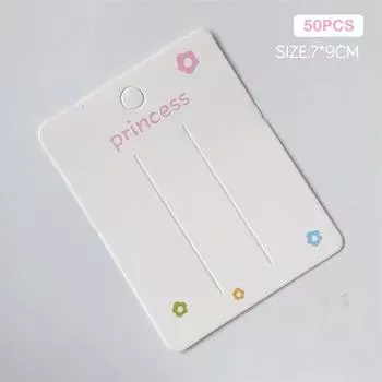 50 шт. пустые бумажные карточки для заколок для волос, аксессуары для волос, ювелирные изделия, демонстрационная карточка, модный держатель для заколок для волос, головной убор, упаковочная карточка A9