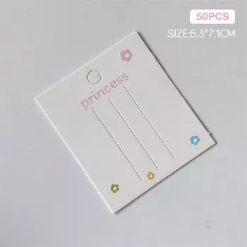 50 шт. пустые бумажные карточки для заколок для волос, аксессуары для волос, ювелирные изделия, демонстрационная карточка, модный держатель для заколок для волос, головной убор, упаковочная карточка A8