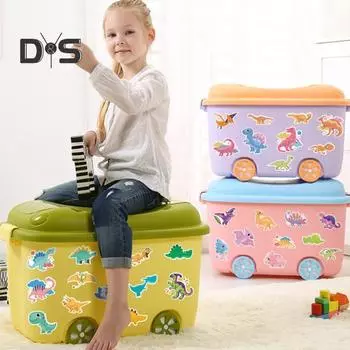 50 шт. ПВХ детские наклейки водонепроницаемые модные тираннозавр рекс дизайн DIY скрапбукинг наклейки разноцветный