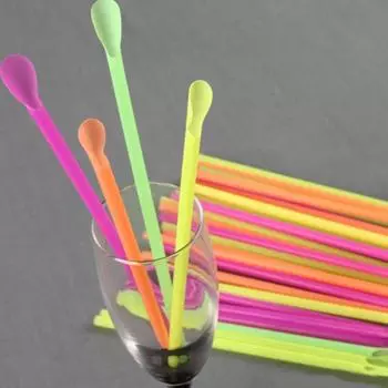 50 шт. разноцветные соломинки для питья молочный бар вечеринка свадьба кухня соломинка для напитков одноразовая соломинка с ложкой соломинка для смузи ложка бежевый
