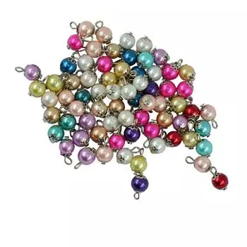 50 шт., разноцветные стеклянные бусины с плоской головкой, шапочка-ромашка, сделай сам, распорка, свободные бусины 14x8mm