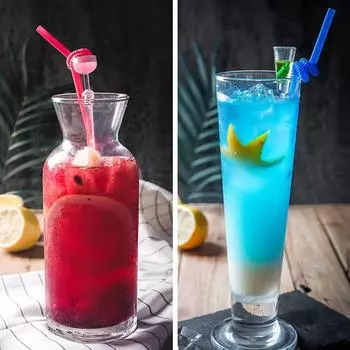 50 шт. разноцветных соломинок Kunststof для свадебных вечеринок, напитков, кухни, коктейлей, питьевых соломинок