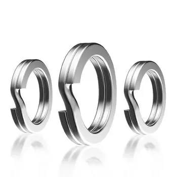 50 шт., разрезные кольца из нержавеющей стали для пустых приманок, кривошипная наживка, жесткая наживка, инструменты для ловли карпа 0#