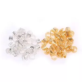 50 шт. регулируемые косы для волос, дреды, бусины, манжеты, кольца, инструменты для волос, аксессуары золотой