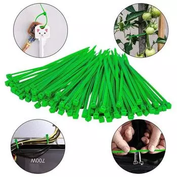50 шт. регулируемые самоблокирующиеся пластиковые садовые цветочные стяжки, набор проводов для растений 20cm