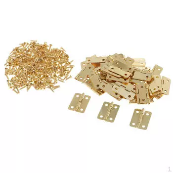 50 шт., ретро шкаф, мини-петли для кукольного домика, деревянные дверные петли