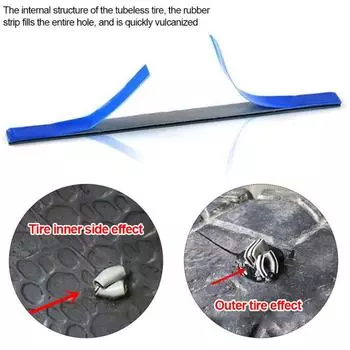 50 шт. резиновая полоска для ремонта шин для автомобилей, мотоциклов, велосипедов, вакуумные инструменты для ремонта проколов шин, аксессуары для уплотнителей для перемешивания