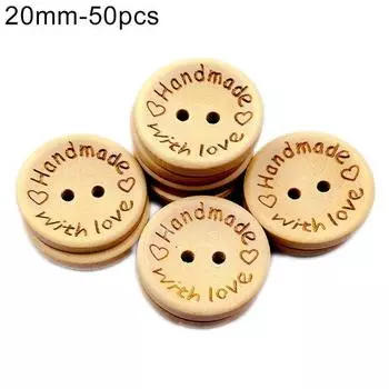 50 шт., резные пуговицы ручной работы с любовными буквами, аксессуары для шитья одежды своими руками 15mm
