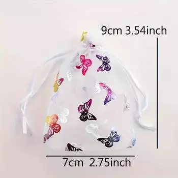 50 шт. Рождественские мешочки с завязками, идеально подходят для упаковки ювелирных изделий, конфет и подарков, свадеб и малого бизнеса 50pcs