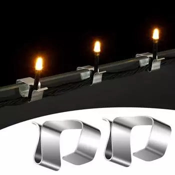 50 шт. рождественские огни крючки для желоба праздничные огни крючки для крыши нержавеющие простые светодиодные установки