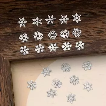 50 шт. рождественские снежинки металлические стразы для дизайна ногтей ювелирные украшения маникюр рождественские украшения набор A