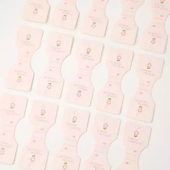 50 шт. розовые цветочные складные картонные карточки для демонстрации для ожерелья ручной работы, браслета, головных уборов, повязок для волос, розничных висячих этикеток