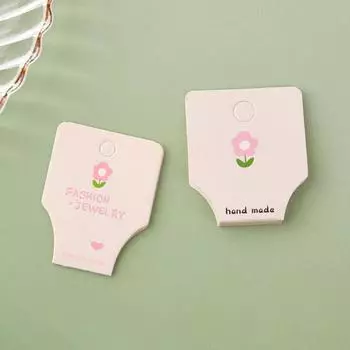 50 шт. розовый цветок складная упаковка картонные карточки для демонстрации для ожерелья ручной работы браслет головной убор повязка на голову розничная продажа подвесные этикетки 2