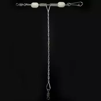 50 шт., ручки из нержавеющей проволоки со светящимися бусинами/поворотные/защелкивающиеся, Т-образные, рыбная оснастка, ветка, баланс, размер 12 см, аксессуары для рыболовных снастей