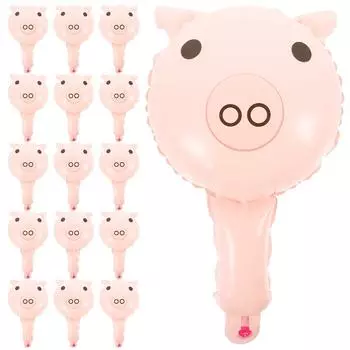 50 шт. ручные надувные шарики в форме свиньи, воздушные шары в форме животных, очаровательные украшения 48X28X0.01CM розовый