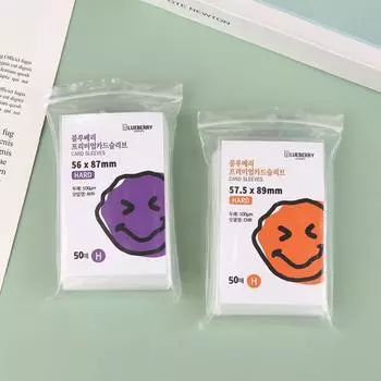 50 шт., рукава с черникой, Kpop, защитный рукав для фотокарт, твердые рукава для карт, верхний загрузчик для фотокарт A