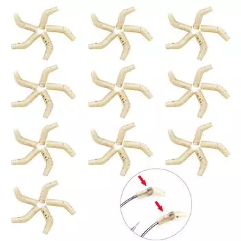 50 шт. рыболовная леска выравниватель рукава крючка против запутывания для морской рыбалки изогнутый крючок выравниватель рыболовный волос оснастка аксессуар